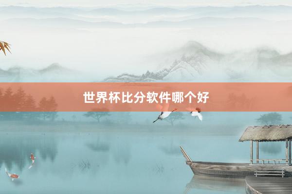 世界杯比分软件哪个好